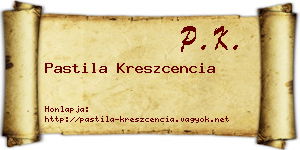Pastila Kreszcencia névjegykártya